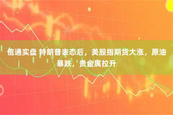 信通实盘 特朗普表态后,美股指期货大涨,原油暴跌,贵金属拉升